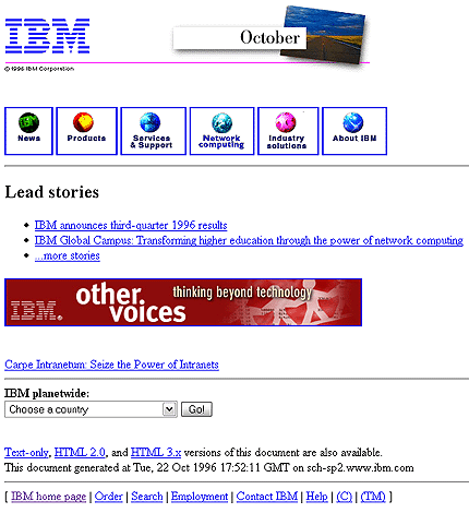 IBM-Website 1996