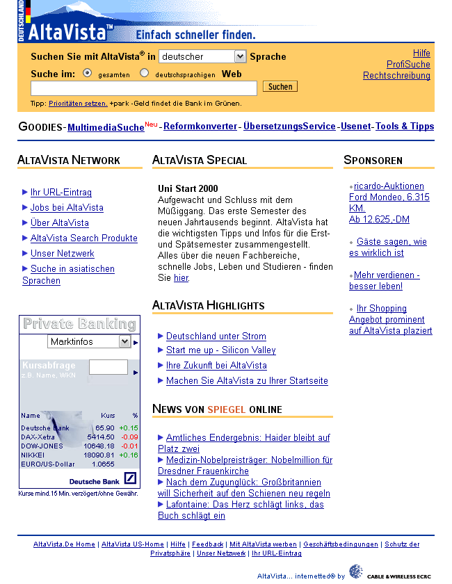 AltaVista Jahr 2000