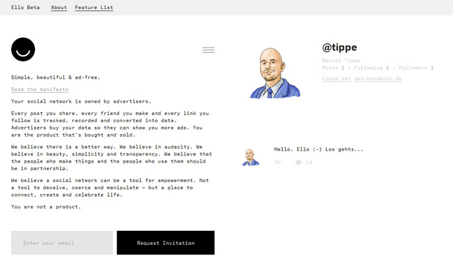 DT @ Ello