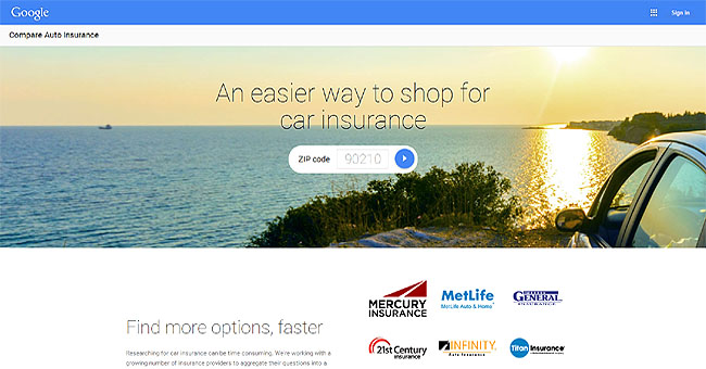 Google Compare Auto Insurance